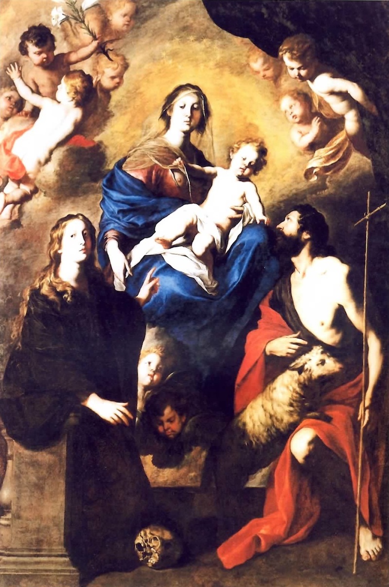 Pietro Novelli - Madonna delle Grazie con i santi Rosalia e Giovannino Battista