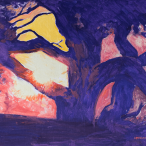 Aldo Pecoraino-Grande Quercia nel fuoco del tramonto