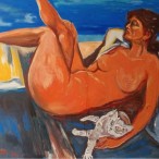 Aldo Pecoraino - Nudo con gatto, 2010