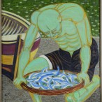 Giuseppe Migneco- Il pescatyore verde,1975
